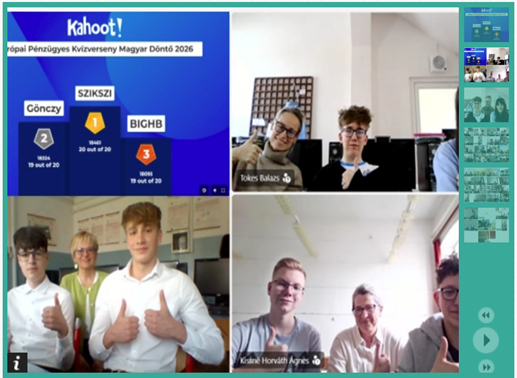 Pénzügyi világverseny magyar döntőjének dobogósai a gönczys diákok